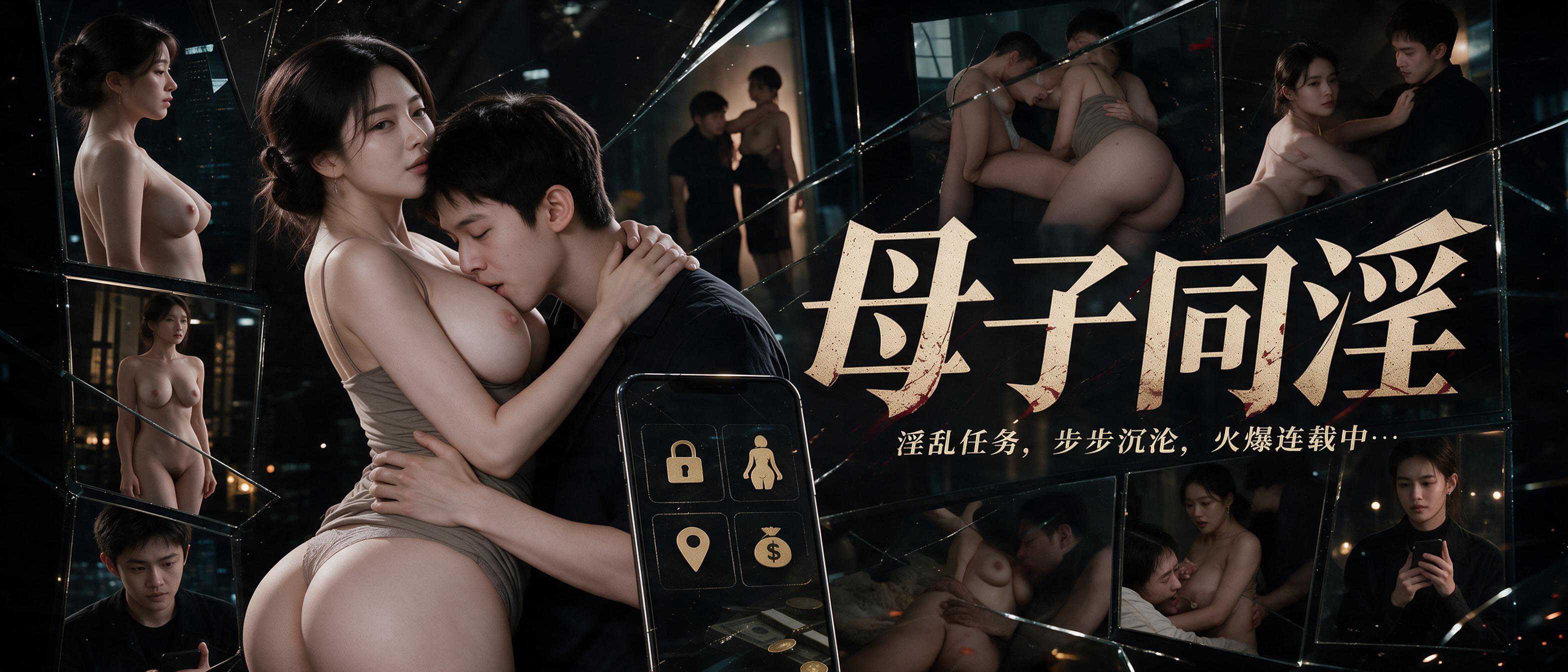 AI短剧《母子同淫》第三集 情趣内衣任务触发 同床高潮却互不知晓