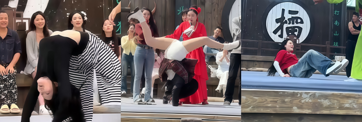 万岁山斗舞彻底翻车 多位辣妹大秀性感热舞 因动作过大导致走光露奶 事件曝光引发巨大争议
